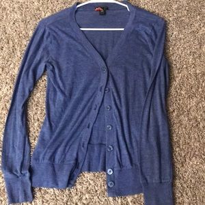 Blue v-neck cardigan